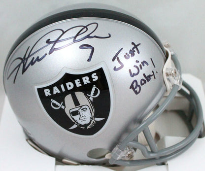 Shane Lechler Signed Oakland Raiders Mini Helmet Inscribed "Just Win Baby"