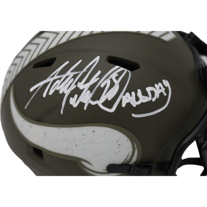 Adrian Peterson Signed Minnesota Vikings 2022 Salute to Service Mini Helmet