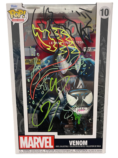 Tom Hardy & Sam De La Rosa Signed Venom Funko Pop Comic Cover #10