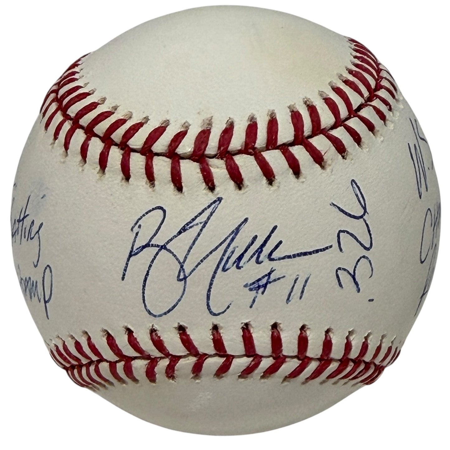 Bill Mueller Signed Boston Red Sox ROMLB Baseball (3 Inscriptions)