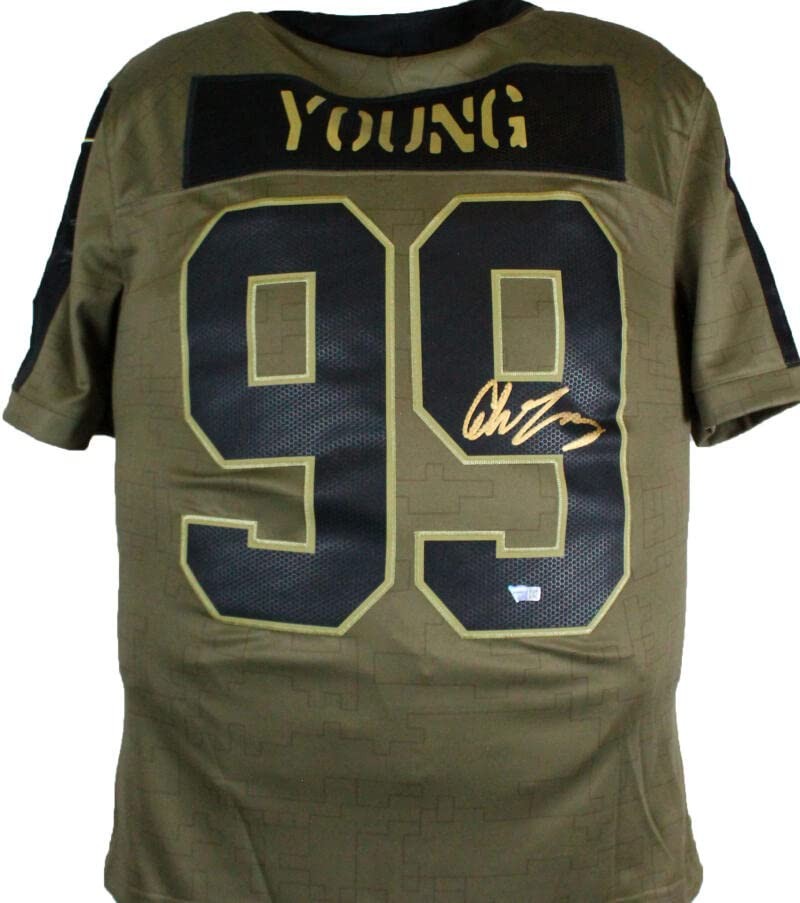 Chase Young Autographed Washington Football Team Salute to Service Jersey