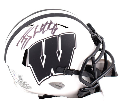 JJ Watt Signed Wisconsin Badgers Lunar Speed Mini Helmet