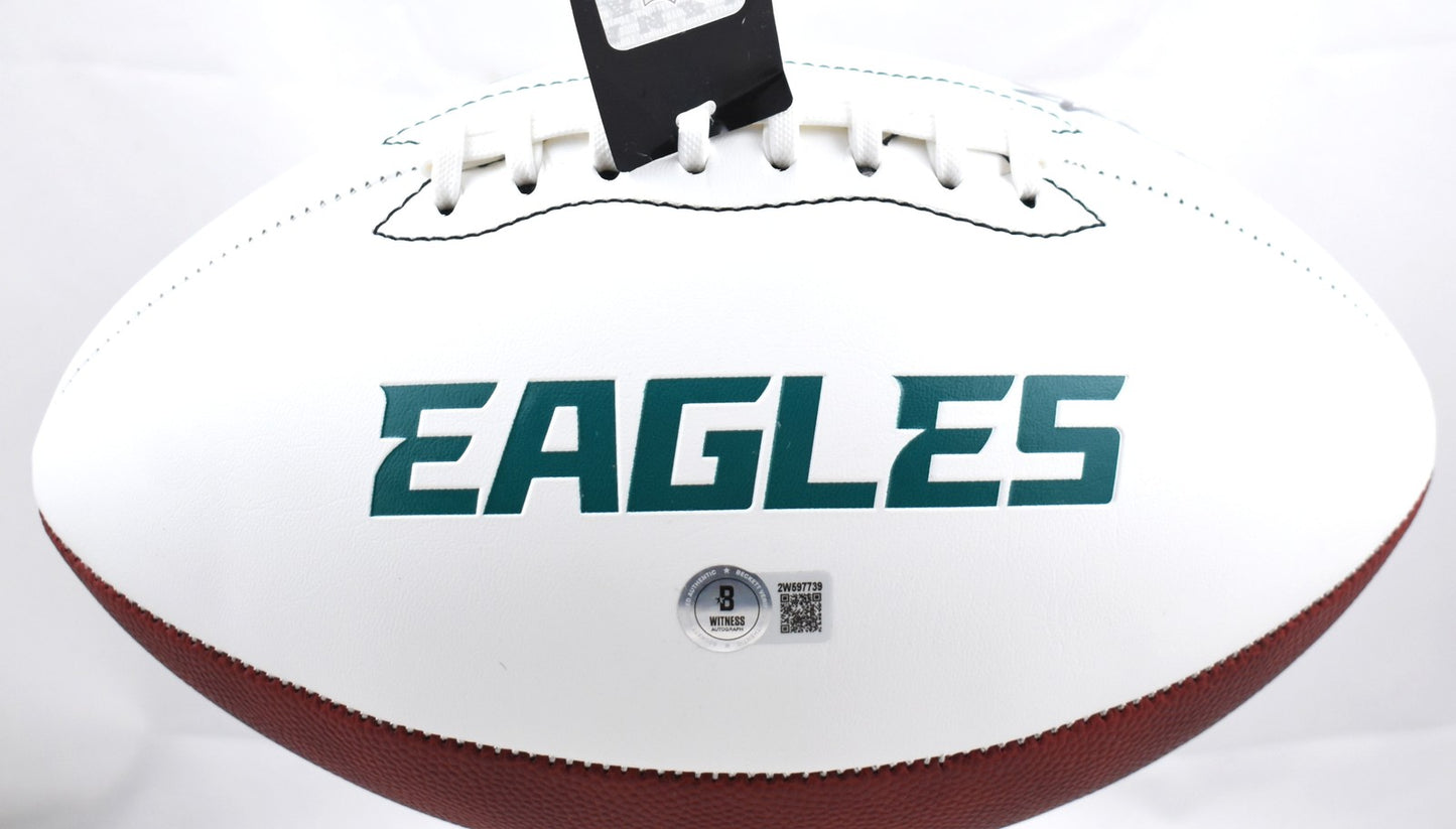 Ricky Watters Autographed Philadelphia Eagles Logo Football - Black