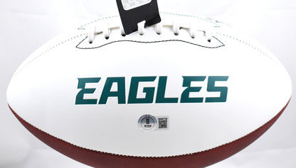 Ricky Watters Autographed Philadelphia Eagles Logo Football - Black