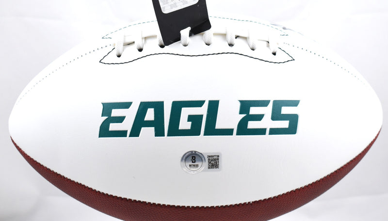 Ricky Watters Autographed Philadelphia Eagles Logo Football - Black