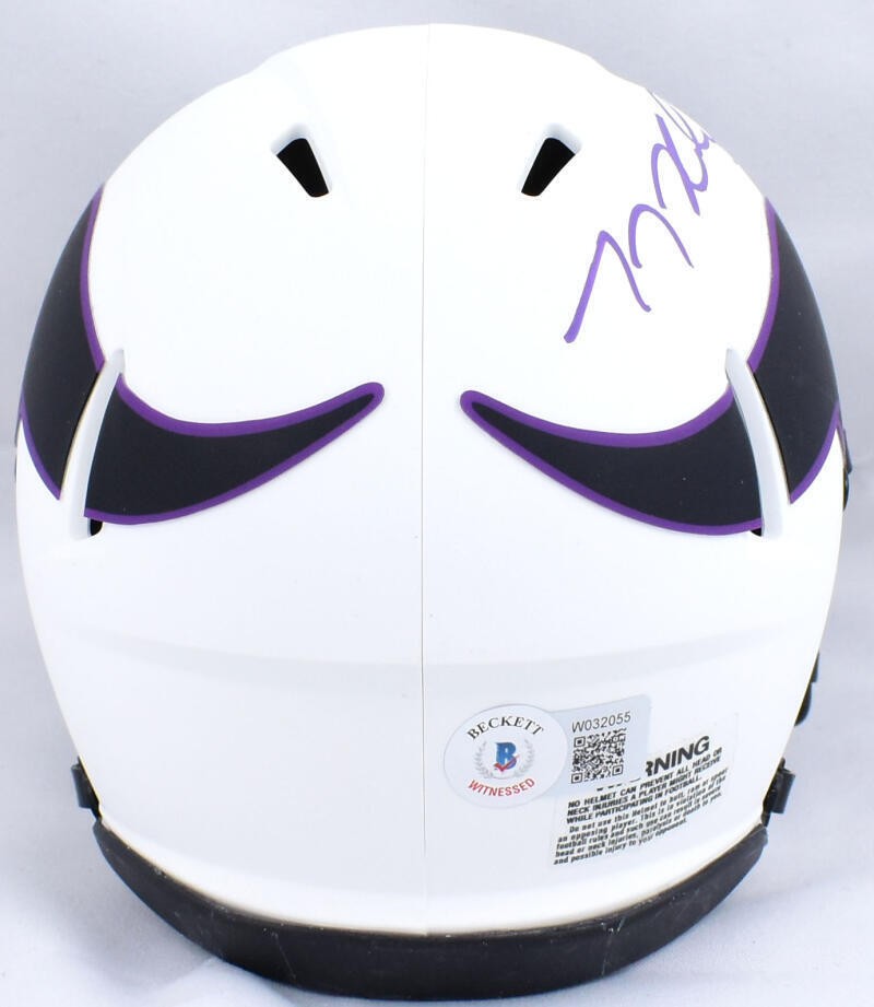 TJ Hockenson Autographed Minnesota Vikings Lunar Speed Mini Helmet
