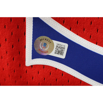 Allen Iverson Signed Philadelphia 76ers Mitchell & Ness Red Jersey