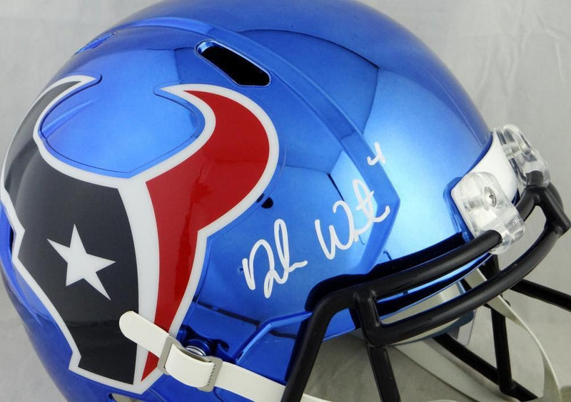 Deshaun Watson Signed Houston Texans Full Size Chrome Helmet