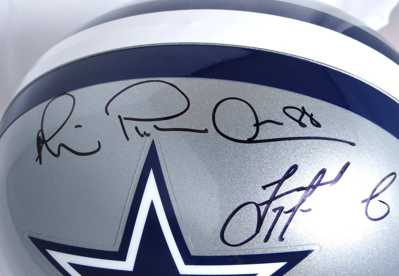 Troy Aikman, Emmitt Smith & Michael Irvin Signed Dallas Cowboys Full Size Helmet
