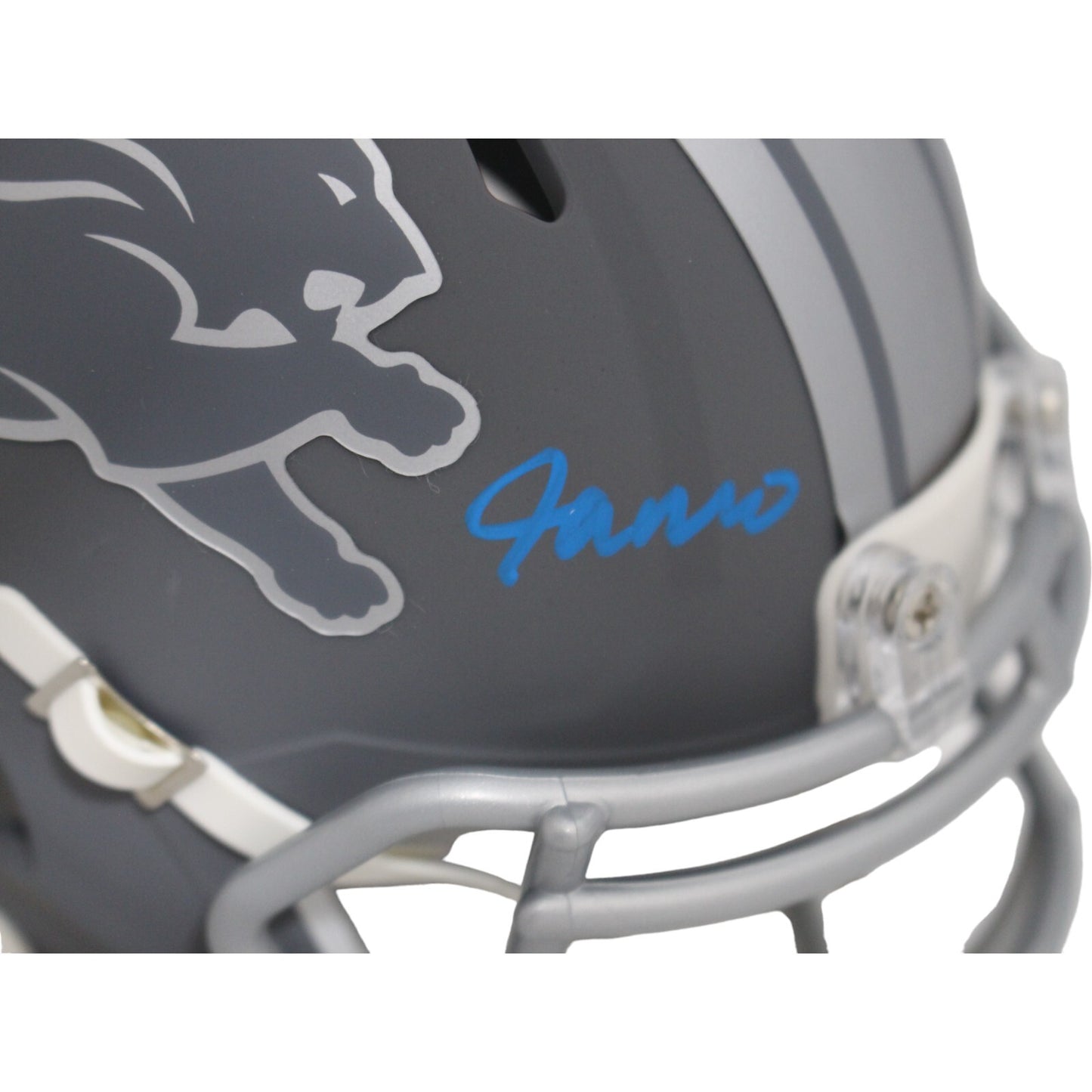 Jameson Williams Detroit Lions Signed Slate Mini Helmet
