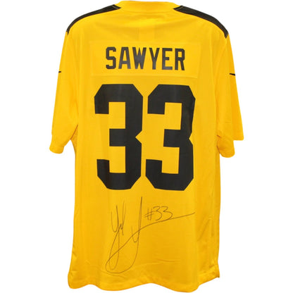 Jack Sawyer Autographed Pittsburgh Steelers Gold Jersey