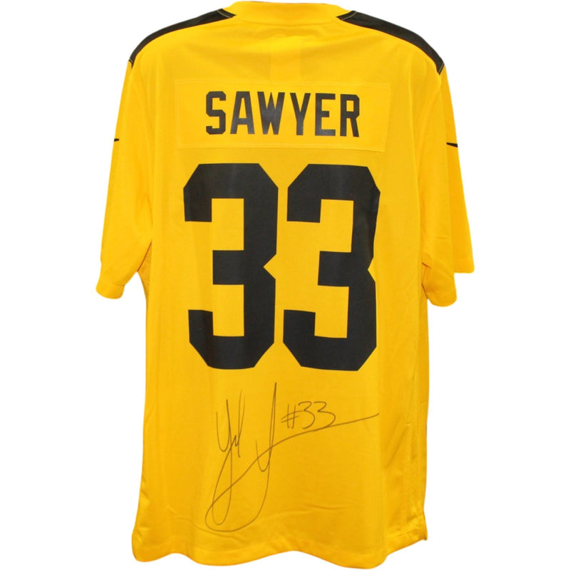 Jack Sawyer Autographed Pittsburgh Steelers Gold Jersey
