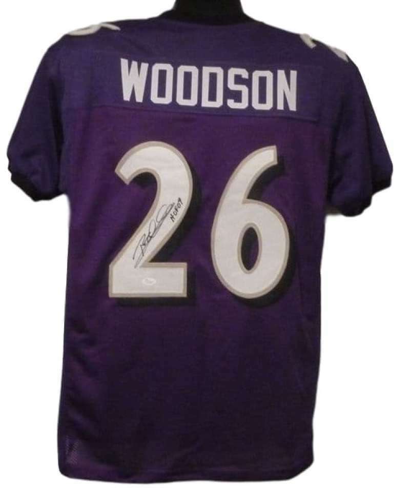 Rod Woodson Signed Baltimore Ravens Custom Jersey HOF Inscription