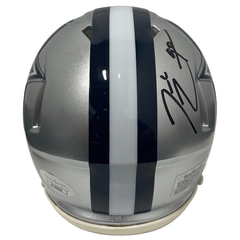 DeMarcus Lawrence Signed Dallas Cowboys Riddell Speed Mini Helmet JSA COA