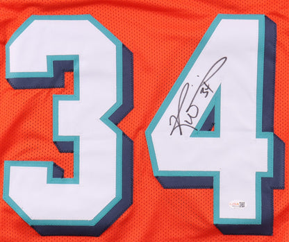 Ricky Williams Signed Miami Dolphins Orange Custom Jersey