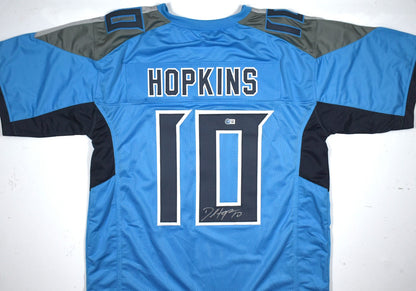 DeAndre Hopkins Autographed Blue Custom Jersey