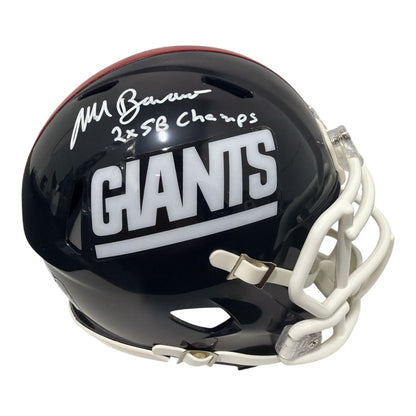 Mark Bavaro Signed New York Giants Throwback Mini Helmet - 2x SB Champs