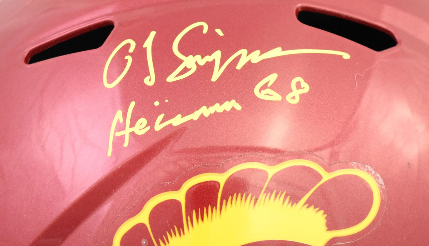O.J. Simpson Signed USC Trojans Full Size Speed Replica Helmet