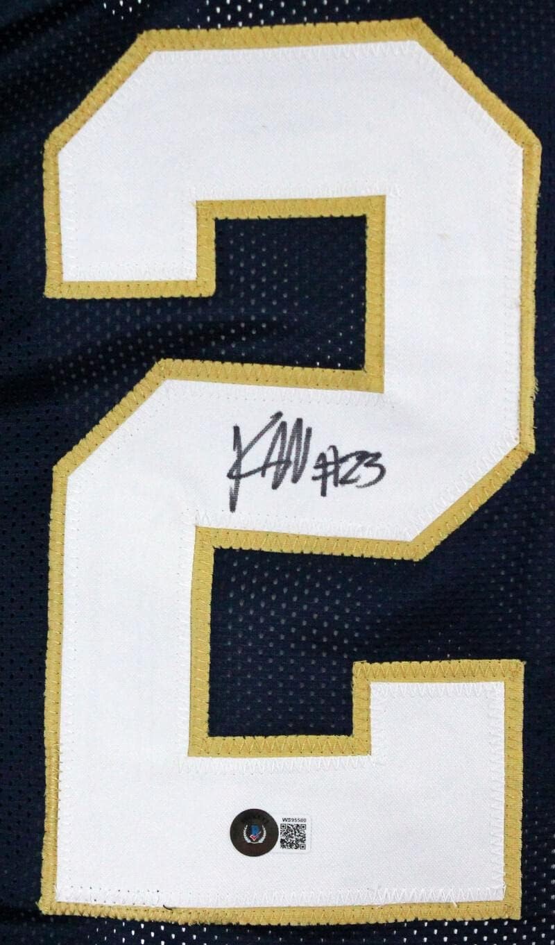 Kyren Williams Signed Notre Dame Custom Blue Jersey