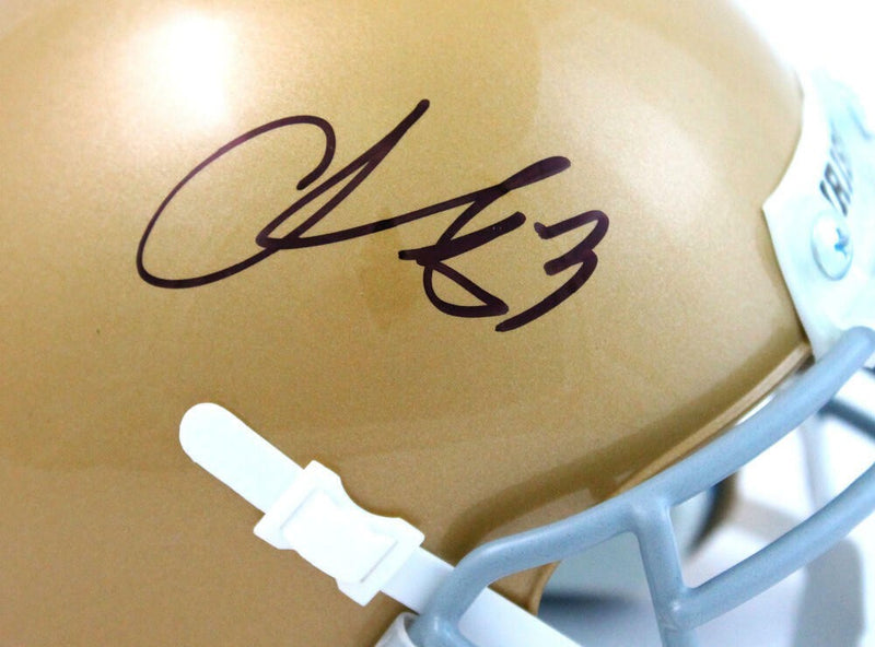 Chase Claypool Signed Notre Dame Fighting Irish Black Mini Helmet