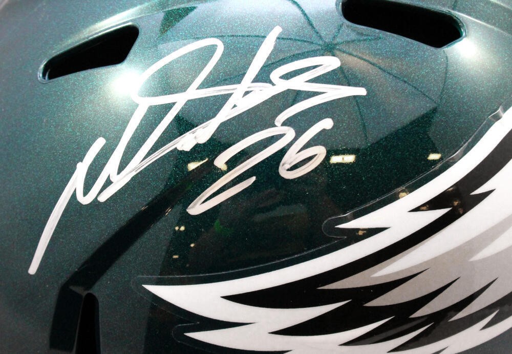 Miles Sanders Signed Philadelphia Eagles Full Size Speed Helmet