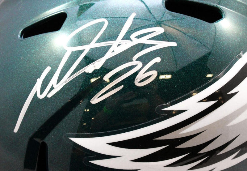 Miles Sanders Signed Philadelphia Eagles Full Size Speed Helmet