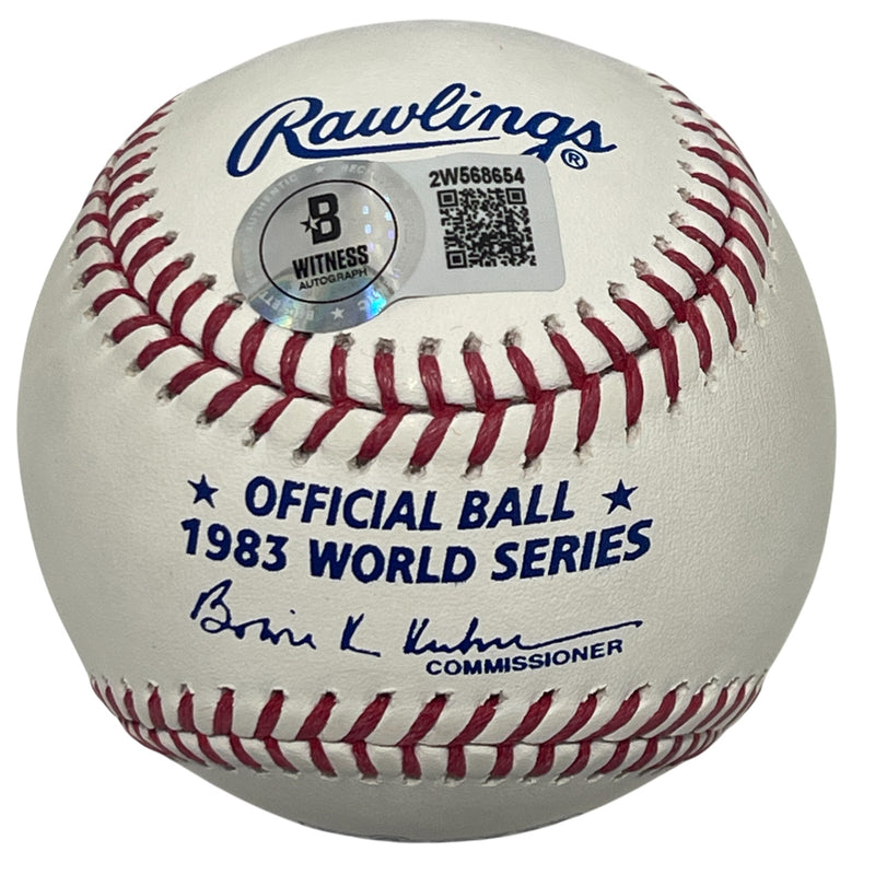 Rick Dempsey Signed 1983 World Series ROMLB Baseball (MVP Inscription) BAS