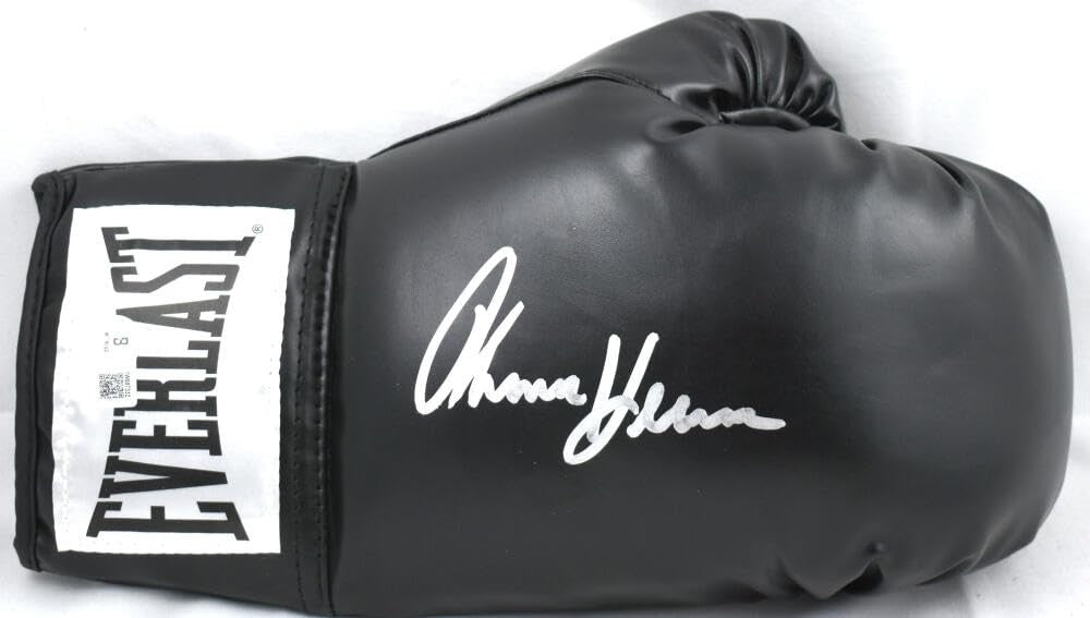 Tommy Hearns Autographed Black Everlast Boxing Glove