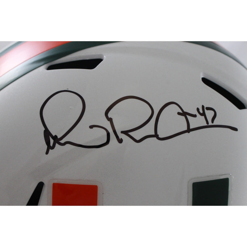Michael Irvin Signed Miami Hurricanes Full Size Helmet