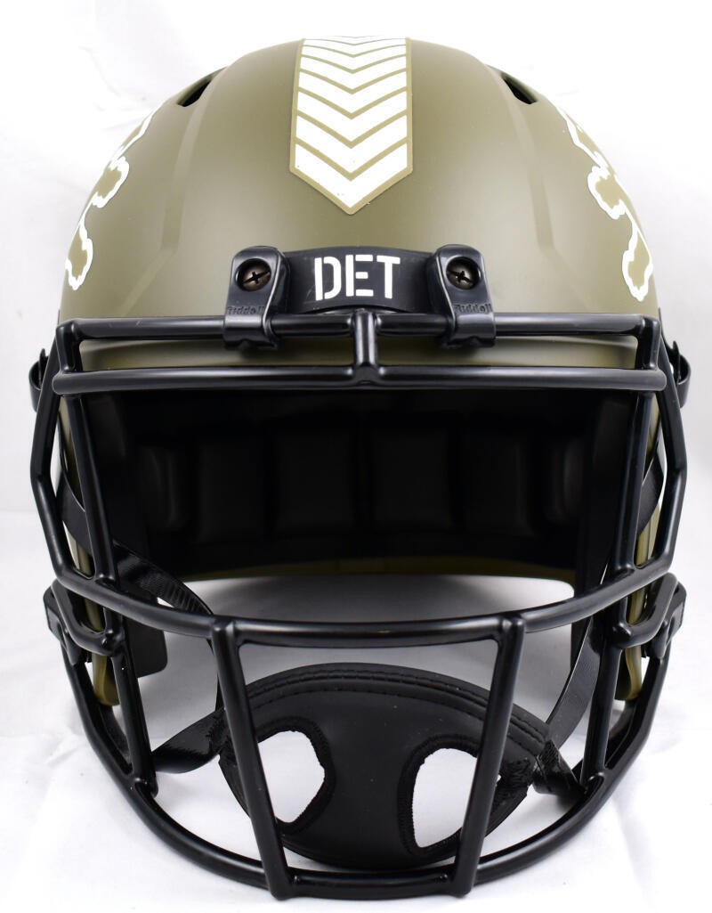 Hendon Hooker Signed Detroit Lions Full Size Salute to Service Helmet