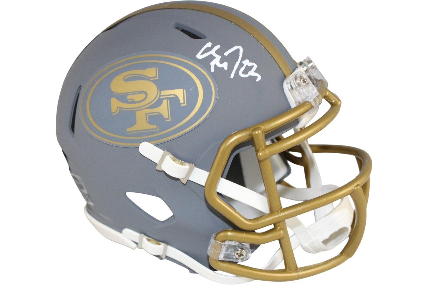 Christian McCaffrey Signed San Francisco 49ers Slate Mini Helmet
