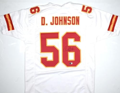 Derrick Johnson Autographed Kansas City Chiefs Style White Custom Jersey