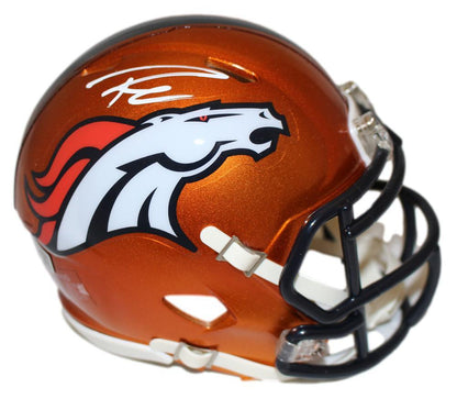 Russell Wilson Denver Broncos Autographed Flash Speed Mini Helmet