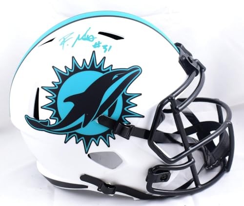 Raheem Mostert Signed Miami Dolphins Full Size Lunar Speed Helmet