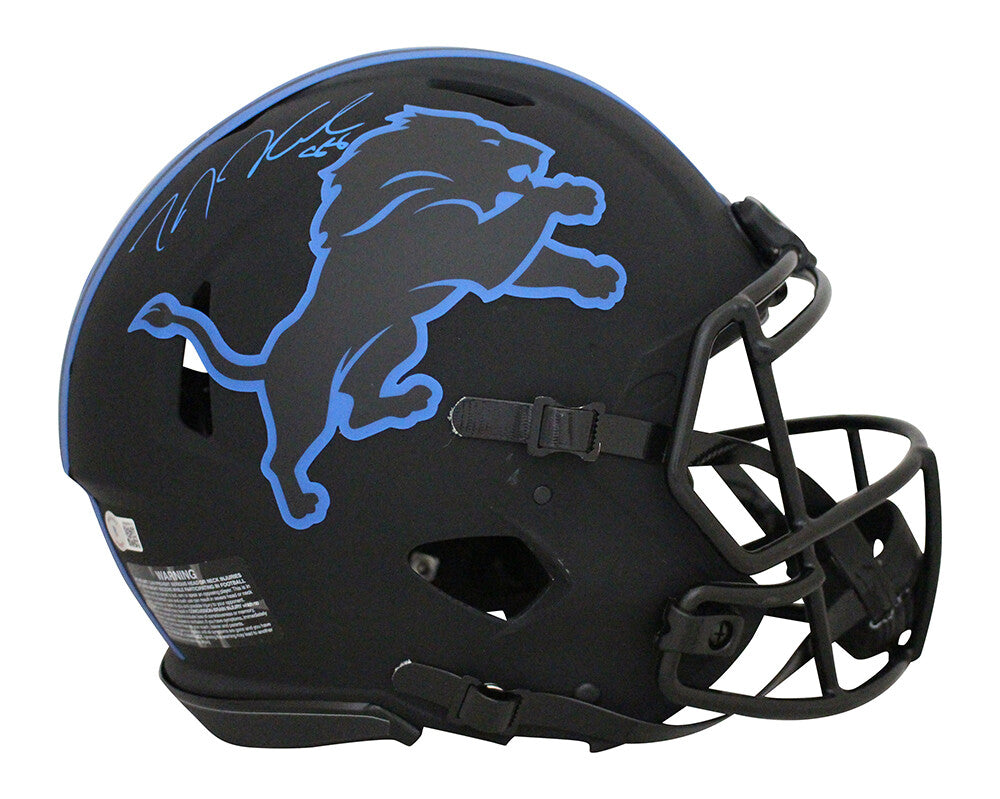 TJ Hockenson Autographed Detroit Lions Authentic Eclipse Speed Helmet