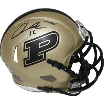 Aidan O'Connell Signed Purdue Boilermakers Gold Mini Helmet (BAS)
