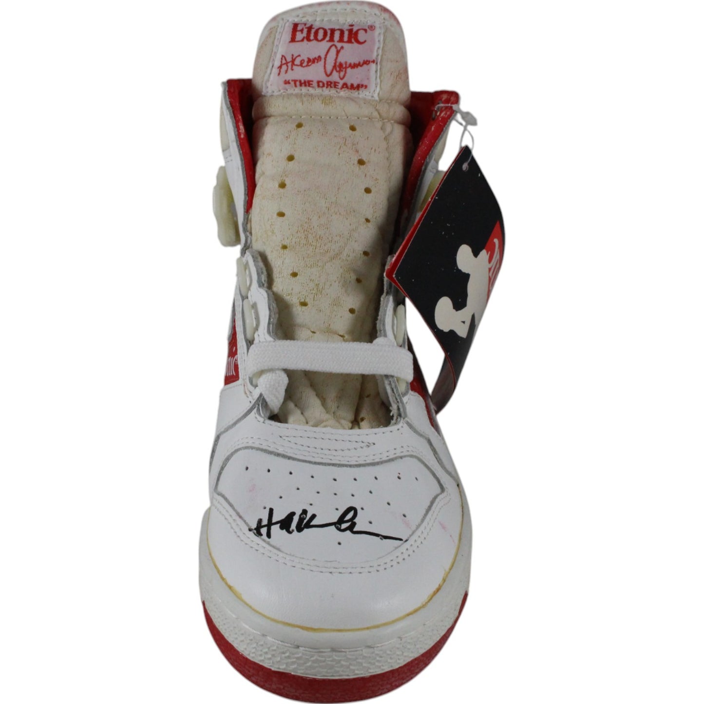 Hakeem Olajuwon Signed Houston Rockets Black Etonic Shoe
