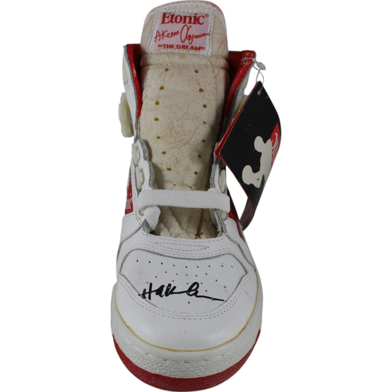 Hakeem Olajuwon Signed Houston Rockets Black Etonic Shoe