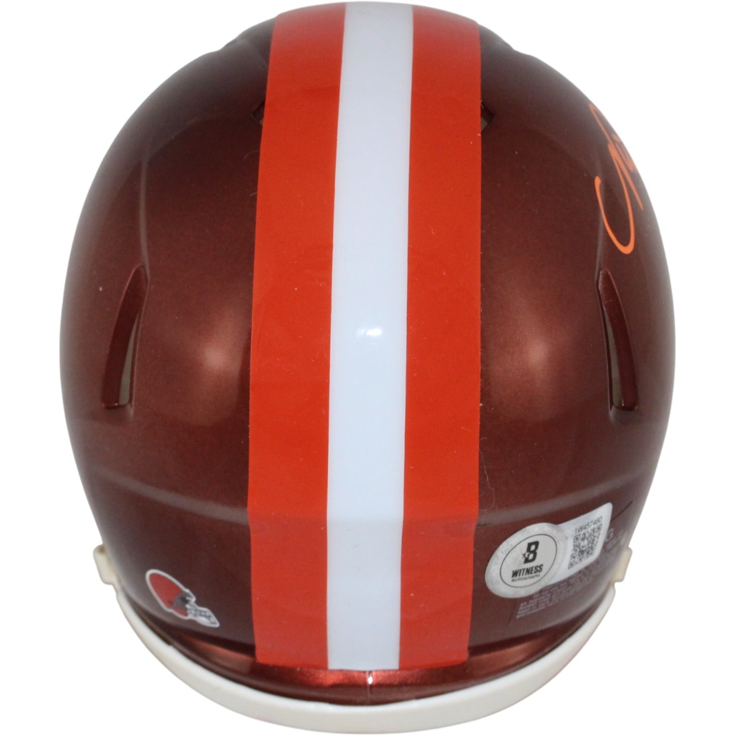 Nick Chubb Cleveland Browns Flash Speed Mini Helmet Beckett COA