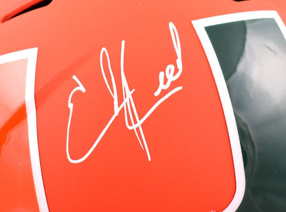 Ed Reed Signed Miami Hurricanes Full Size Amp Speed Helmet