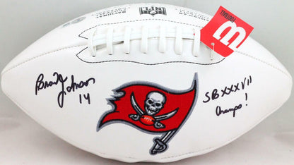 Brad Johnson Signed Tampa Bay Buccaneers Wilson Logo Football SB XXXVI Champs
