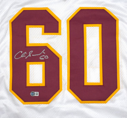 Chris Samuels Autographed Washington White Custom Jersey