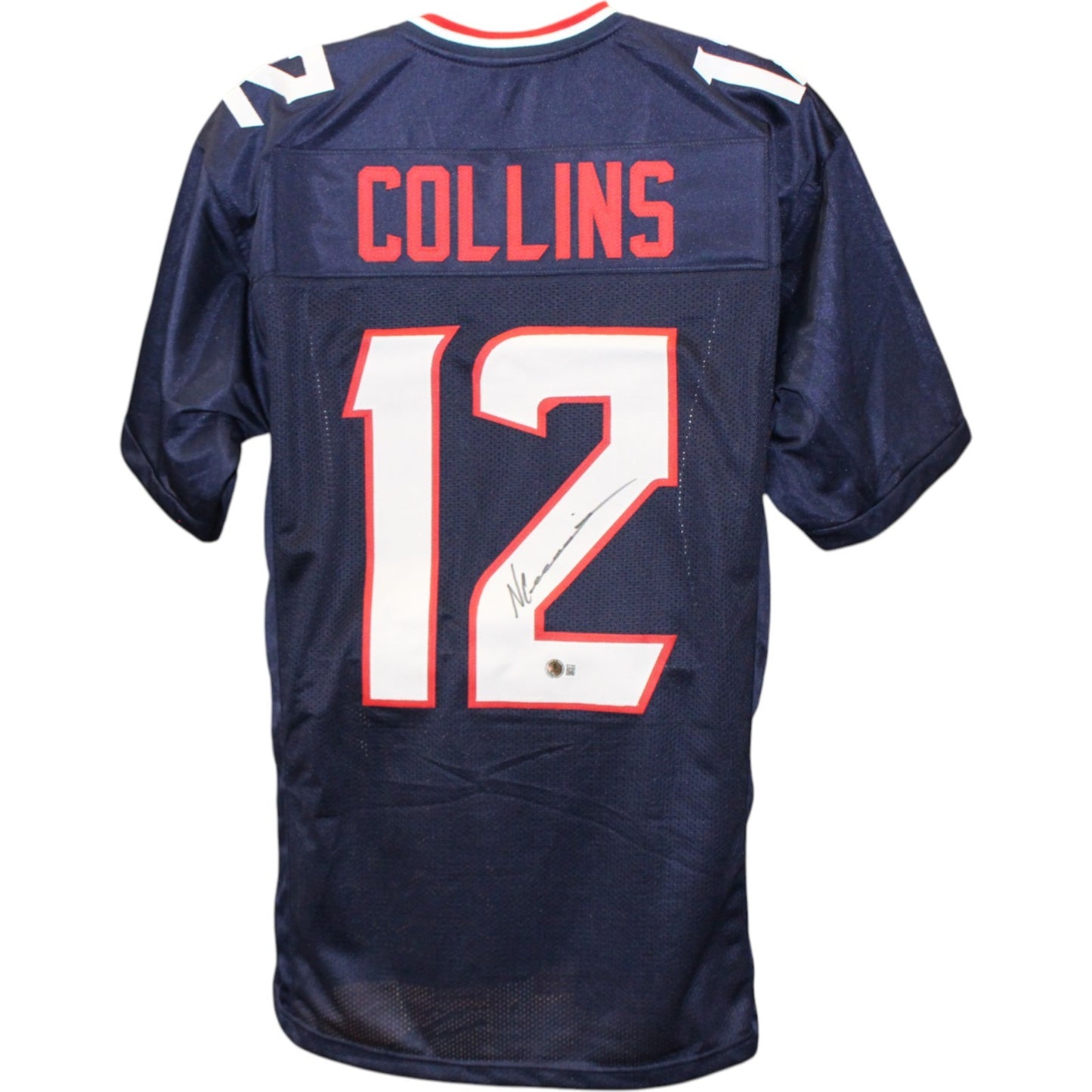 Nico Collins Autographed Blue Pro Style Football Jersey (Beckett)