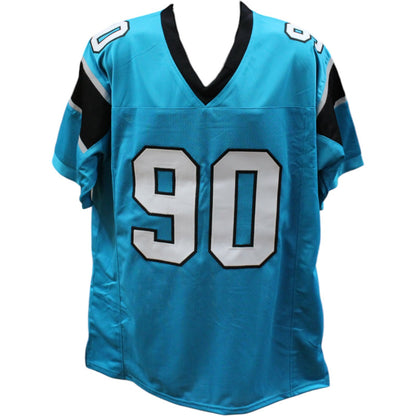 Julius Peppers Signed Pro Style Blue Football Jersey (Beckett)
