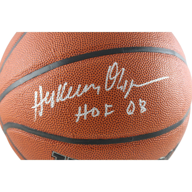 Hakeem Olajuwon Autographed Houston Rockets Wilson I/O Basketball HOF 08