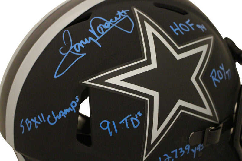 Tony Dorsett Autographed Dallas Cowboys Authentic Eclipse Full Size Helmet
