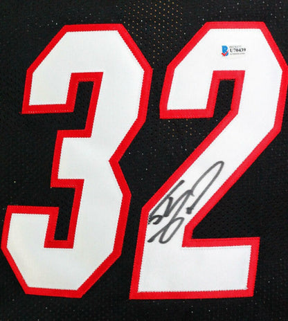 Shaquille O'Neal Signed Miami Custom Basketball Jersey - Black