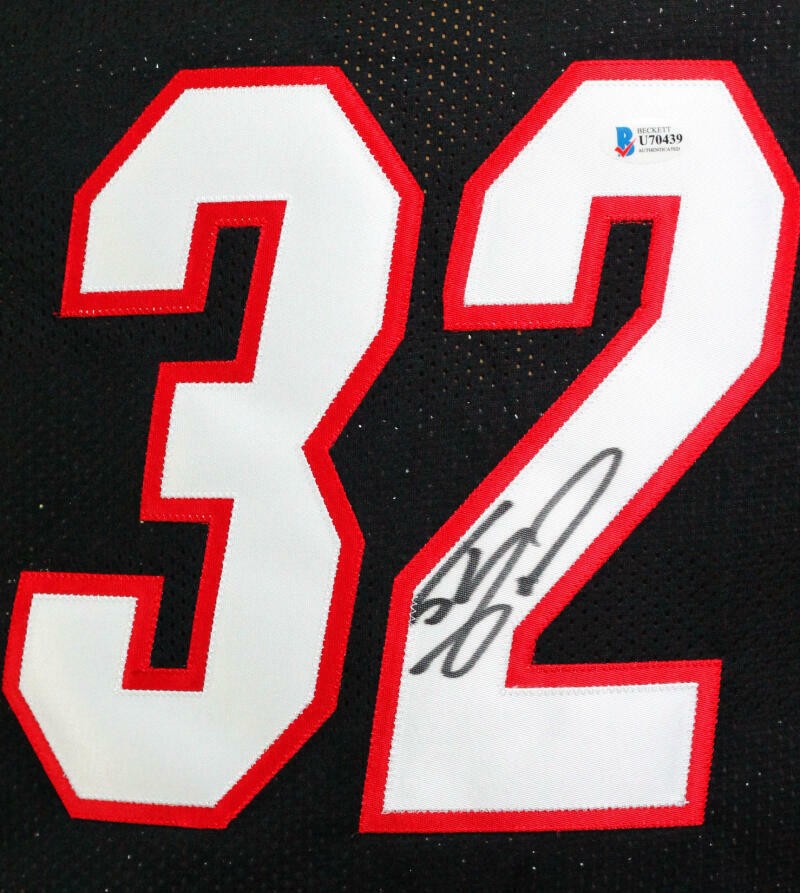 Shaquille O'Neal Signed Miami Custom Basketball Jersey - Black