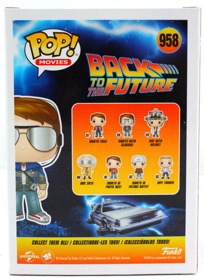 Michael J. Fox Signed Marty McFly with Glasses Funko Pop #958