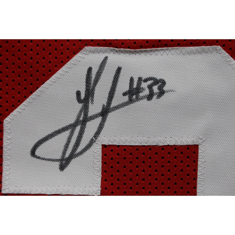 Jack Sawyer Signed College Style Red Jersey (24 National Champs)